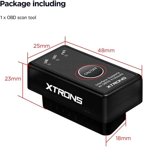 Vista 7 de XTRONS OBD2 II Herramienta de diagnóstico auto del coche lector de código de coche comprobar motor con interruptor de encendido/apagado