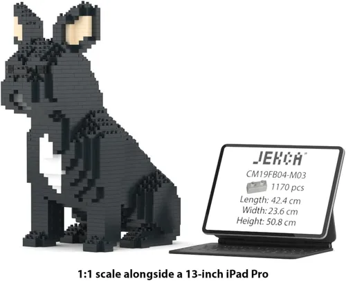 Vista 6 de JEKCA Bulldog francés 04S-M03 Bloques de construcción de plástico para perros Edad 14+
