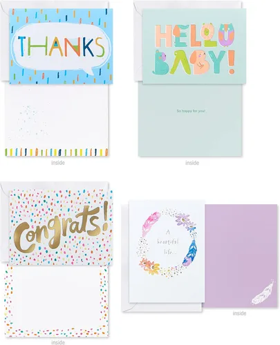 Vista 10 de American Greetings Surtido de tarjetas para todas las ocasiones, cumpleaños, gracias, pensando en ti, felicitaciones y más (40 unidades)