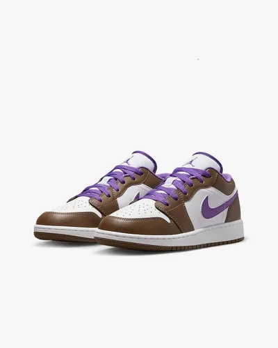 Vista 3 de Jordan Air 1 Low - Tenis para hombre, PalominoWild Berry-blanco