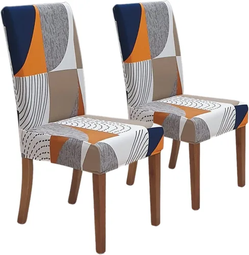 Vista 21 de SPRINGRICO Juego de 4 fundas para sillas de comedor, fundas elásticas para sillas de comedor, de elastano lavables, fundas para sillas Parsons