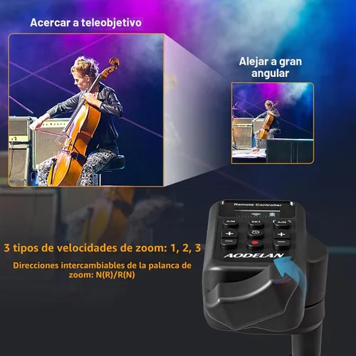 Vista 5 de Aodelan Videocámara inalámbrica Lanc Zoom Controller para Canon/para Sony