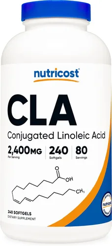 Vista 6 de Nutricost CLA (ácido linoleico conjugado) 2,400 mg, 120 cápsulas blandas