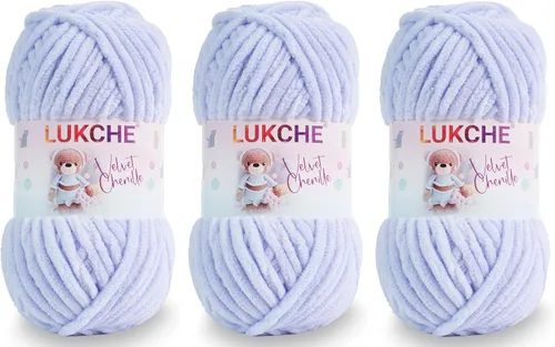 Vista 8 de Hilado de chenilla de terciopelo para amigurumi y punto de crochet súper voluminoso 100 gr (69,0 m) (Grosor del hilo 8 mm) (Verde espárrago) 1