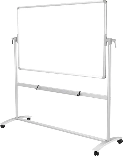 Vista 2 de VIZ-PRO Pizarra magnética móvil de doble cara, 60 x 36 pulgadas, soporte de acero