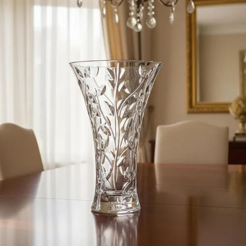 Vista 5 de Lorren Home Trends Jarrón de cristal Laurus 11" - Hecho en Italia