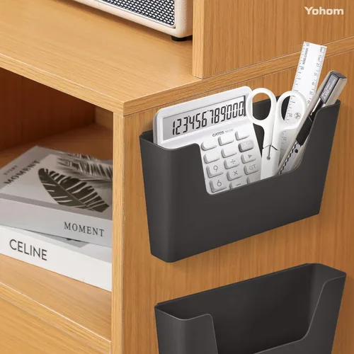 Vista 4 de YOHOM Carpeta adhesiva de plástico para documentos, para puerta, sin perforación, organizador de revistas de correo, carpeta A4, sobres de archivo