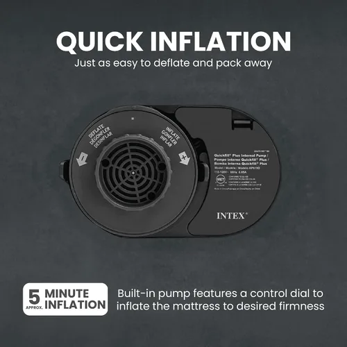 Vista 6 de INTEX Dura-Beam - Colchón de aire tamaño Queen de 18 pulgadas con cabecera