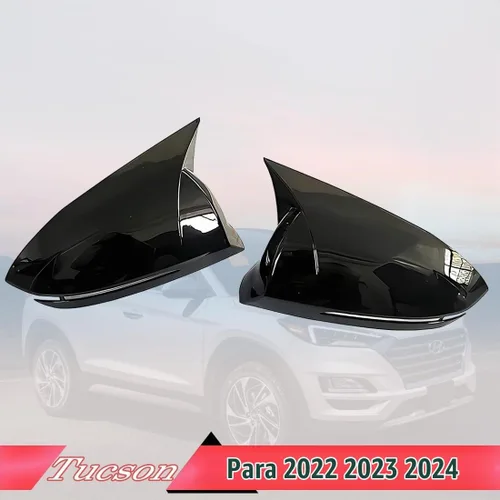 Vista 2 de MUXEE 2PCS Nuevas Cubiertas de Espejo Retrovisor Deportivas para Hyundai Tucson 2022 2023 2024 2025 ABS Cubiertas de Tapas de Espejo Lateral Negro