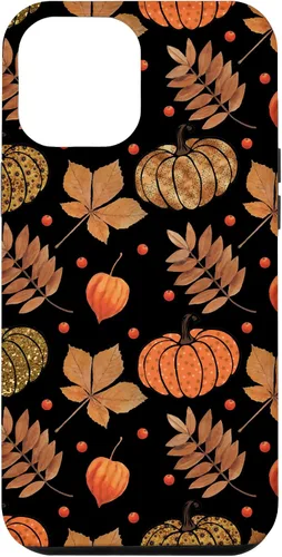 Vista 26 de Otoño hojas y calabazas patrón Halloween otoño regalos caso para iPhone 17