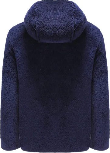 Vista 2 de Chaqueta sherpa de forro polar suave con capucha y cremallera completa para niña