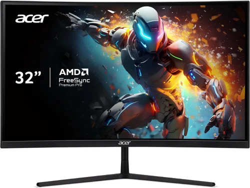 Vista 7 de acer EI272UR Pbmiiipx 27" 1500R Curvo WQHD (2560 x 1440) Monitor VA para juegos con tecnología AMD Radeon FreeSync2 HDR, 144Hz, pantalla certificada