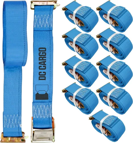 Vista 9 de DC Cargo Mall 2 correas E-Track, correas de amarre de carga con hebilla de leva de 2 pulgadas x 12 pies para sistemas de amarre ETrack en camiones