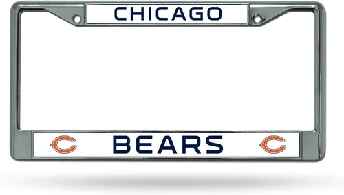 Vista 33 de Rico Industries NFL Football Premium 12" x 6" Chrome Frame with Plastic Inserts - Car/Truck/SUV Automobile Accessory