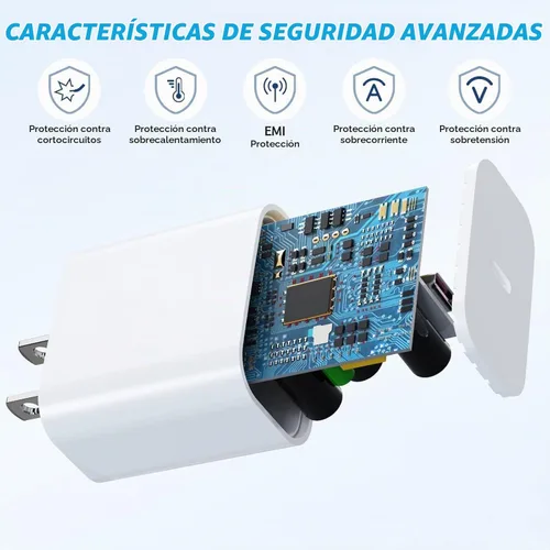 Vista 3 de [Certificado MFi de Apple] Cargador USB C Lightning de carga rápida para iPhone 14 13 12 11 con 20 W PD 6 pies de carga rápida USB C a cable