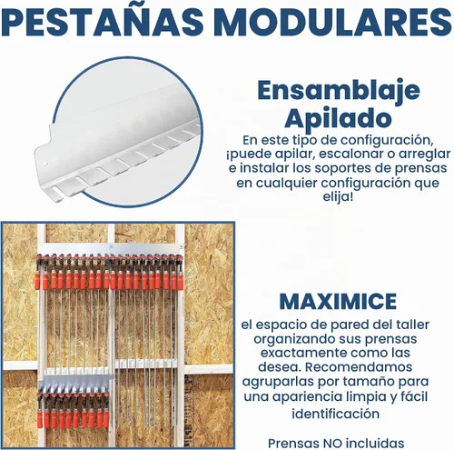 Vista 3 de Abrazadera modular estilo F de 16 pulgadas Abrazadera Rack 3 Pack
