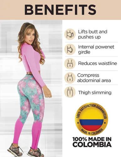 Vista 4 de ARANZA Pantalones de compresión para mujer, talla ancha, cintura alta, color negro