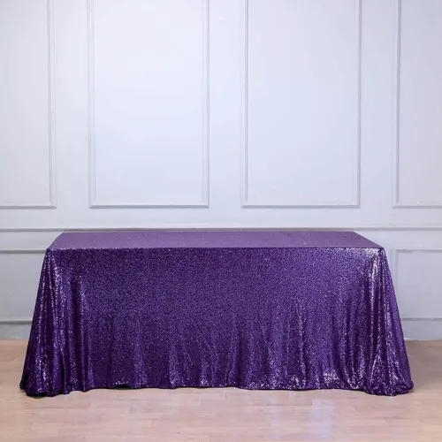 Vista 37 de Efavormart - Mantel redondo de lentejuelas brillantes de 120 pulgadas para banquetes de boda, fiesta, decoración del hogar