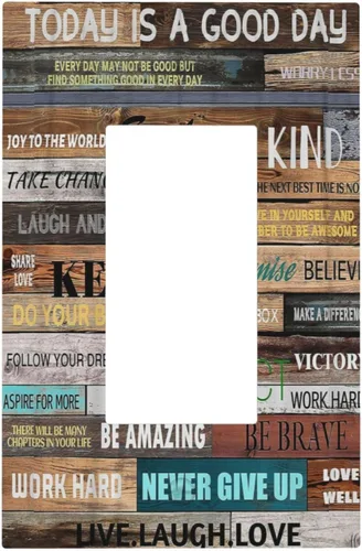Vista 98 de Cubiertas de pared de lodge rústico retro con diseño de osos, ciervos y animales salvajes. Placas de pared dúplex simples para interruptor de luz.