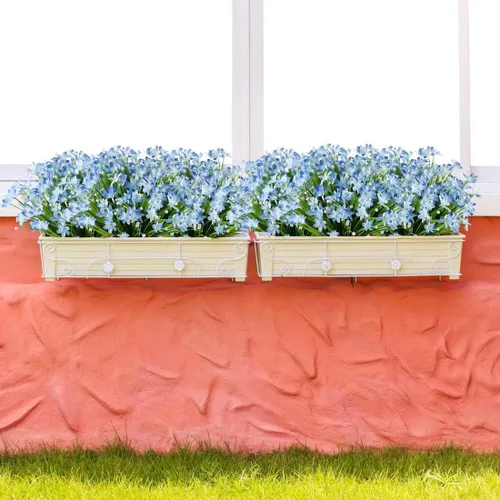 Vista 6 de 6 paquetes de flores artificiales de narcisos, vegetación artificial falsa, resistente a los rayos UV, no se decolora, plantas de plástico sintético