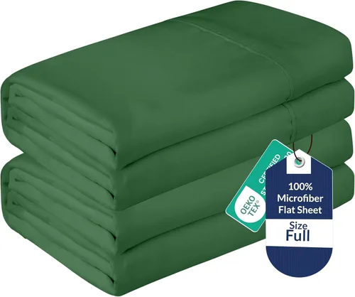Vista 84 de Royale Linens Juego de 6 sábanas encimeras a granel, sábanas superiores, microfibra suave de 1800, resistente a las arrugas y a las manchas