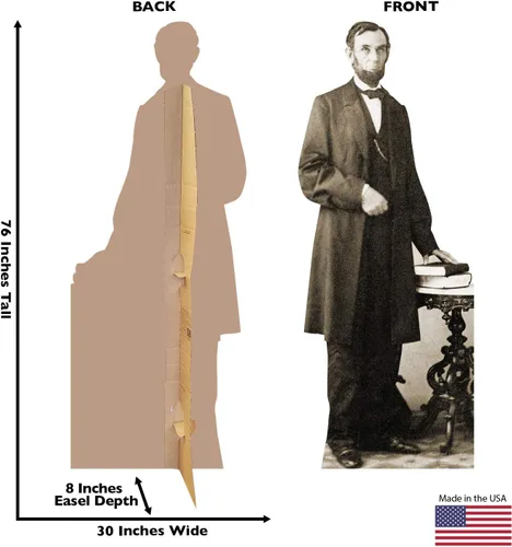 Vista 2 de Cardboard People Abraham Lincoln - Soporte de cartón de tamaño real