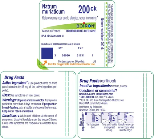 Vista 9 de Boiron Natrum Muriaticum 200Ck Medicina homeopática para secreción nasal - 80 pellets Gránulos homeopáticos de medicina única para secreción