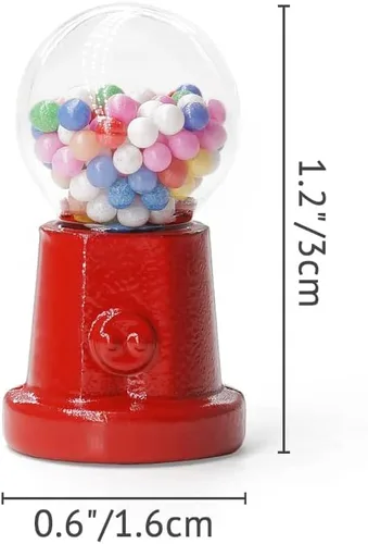 Vista 4 de Odoria 1/12 Miniature Gumball Machine Accesorios de decoración de casa de muñecas