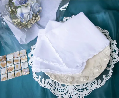 Vista 5 de La closure Pañuelo para mujer, bonito bordado blanco