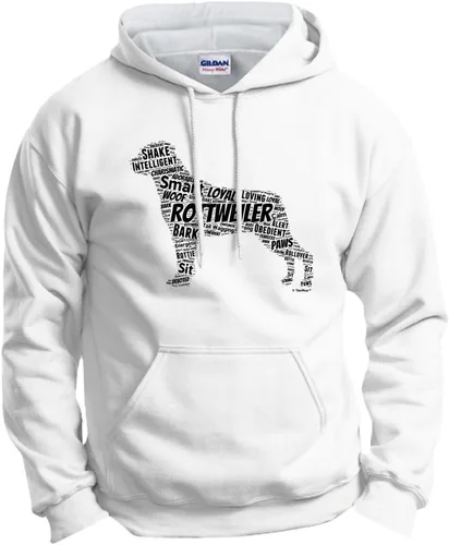 Vista 12 de ThisWear Rottweiler Word Art - Sudadera con capucha para perro y cachorro