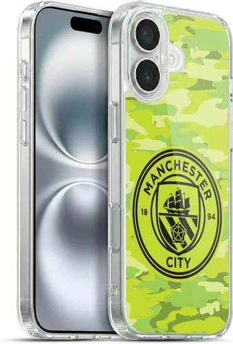Vista 124 de Head Case Designs Funda de gel con licencia oficial del Manchester City Man City FC Blue Moon Badge Camou [protección de grado militar] compatible