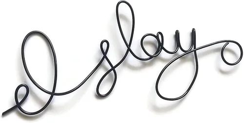 Vista 5 de Letrero artístico de pared con texto en inglés "I Slay Wire para pared de baño, dormitorio, sala de diva de 8 x 3 pulgadas (cobre)