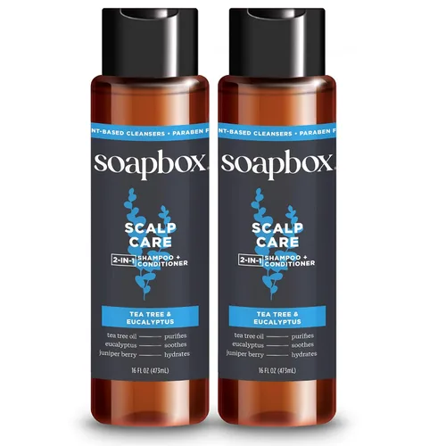 Vista 11 de Soapbox Champú y Acondicionador 2 en 1 Espeso y Completo para Hombres, Champú y Acondicionador Natural para Hombres, Roble y Hoja de Cedro, 16 oz