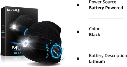 Vista 8 de KEZKALS Regalos para el día de San Valentín para él y ella, gorro LED Bluetooth, regalos de San Valentín para hombres, mujeres, él, marido, regalos