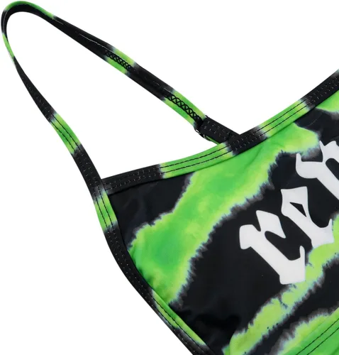Vista 22 de AIBEARTY Traje de baño de dos piezas con estampado de calaveras para mujer, conjunto de bikini triangular de corte alto para fiesta, festival
