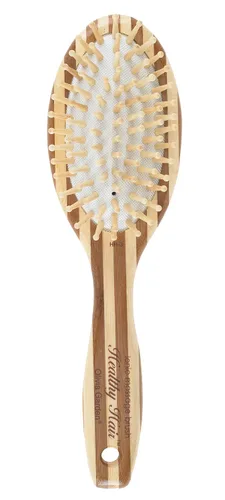 Vista 6 de Olivia Garden Cepillo de masaje iónico de bambú para cabello saludable