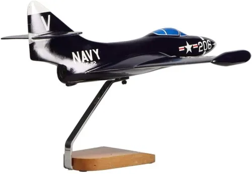 Vista 4 de Grumman F9F-5 Panther - Escultura de caoba grande