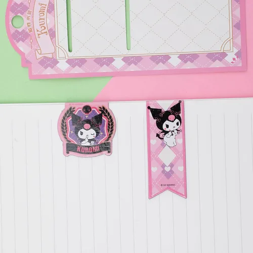 Vista 4 de Kuromi - Marcadores magnéticos de gatito marcadores laminados de caninamoroll marcadores de página para adolescentes-4