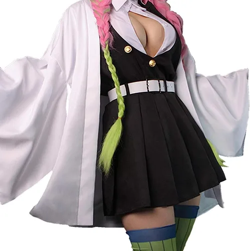 Vista 2 de Cosplay Costume Kanroji Mitsuri Anime Cosplay Costume Outfits Cape Christmas Halloween Uniform for Kids and Women