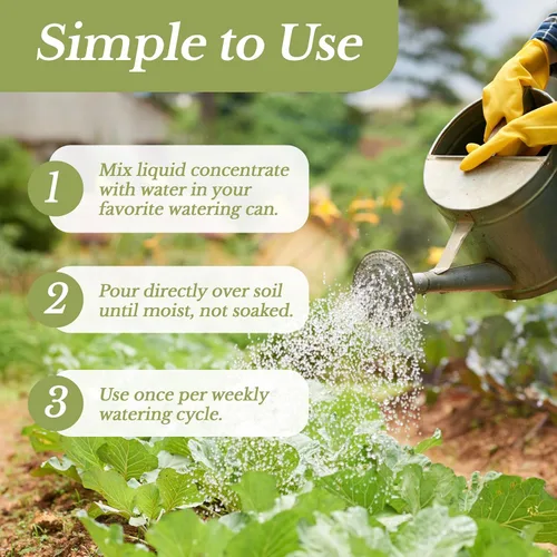 Vista 2 de Fertilizante líquido profesional de pepino 5-1-5 concentrado de 8 onzas, fertilizante orgánico de pepino premium, alimento vegetal para plantas