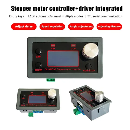 Vista 3 de Controlador de motor paso a paso de CC con controlador Placa integrada DC 5 ~ 30 V 4A Módulo de control de ángulo de velocidad de pulso