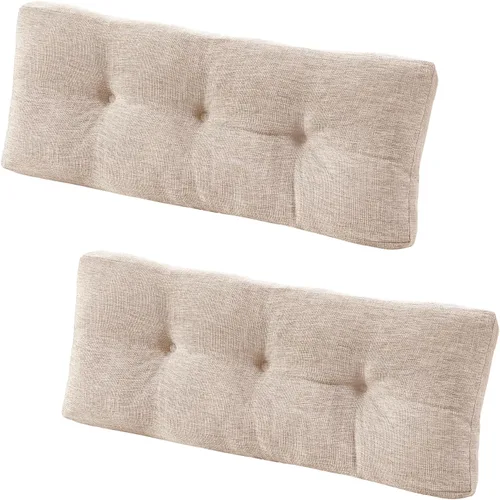 Vista 19 de downluxe Cojín de banco de interior para muebles de interior, cojín de asiento de banco de espuma texturizada, antideslizante, copetudo, 36 x 14 x 4