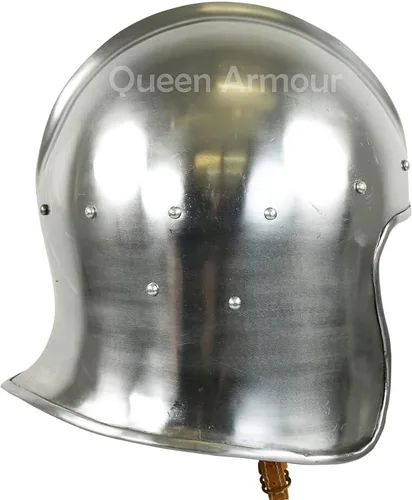 Vista 2 de Casco medieval funcional de 0.63 oz con cara abierta Celeta, casco vikingo, casco de caballero, casco espartano, armadura medieval, casco