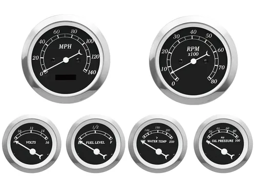 Vista 23 de MOTOR METER RACING - Juego de medidores para motores clásicos (juego de 6 medidores)