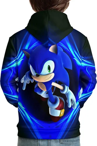Vista 3 de bendl Sudadera con capucha con estampado 3D de anime para niños y niñas, sudadera con capucha deportiva