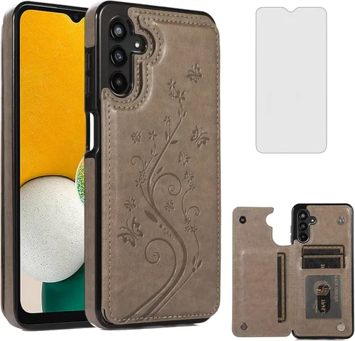 Vista 8 de Asuwish Funda de teléfono para Samsung Galaxy A13 5G/4G con protector de pantalla de vidrio templado, tarjetero con soporte para tarjeteros, soporte