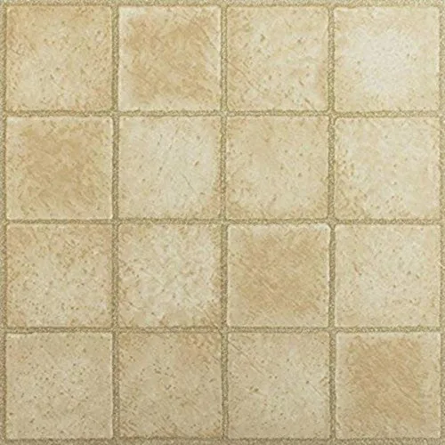 Vista 11 de Tivoli - Azulejos de vinilo autoadhesivos, 45 azulejos de 12 x 12 pulgadas, parquet de roble mediano Three Finger - Suelo de bricolaje para despegar