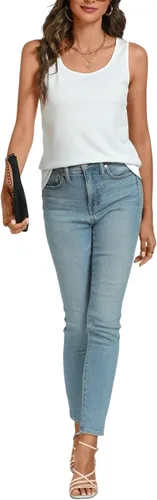 Vista 5 de Vrtige Blusa básica sin mangas con cuello redondo para mujer