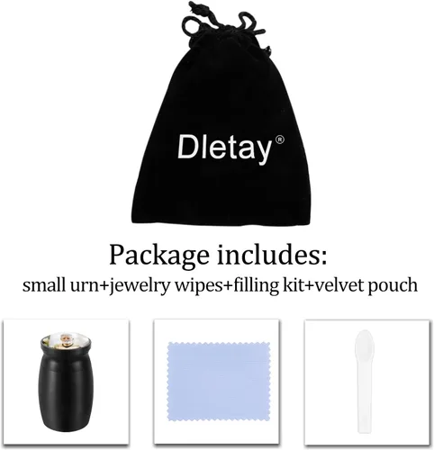 Vista 7 de Urnas pequeñas personalizadas para cenizas humanas, mini urnas de cremación para cenizas de aluminio, soporte para cenizas de aluminio, resistente
