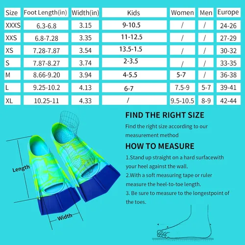 Vista 4 de Aletas de Natación para Niños, Aletas Cortas Cómodas para Natación de Vueltas y Entrenamiento para Niños, Niñas, Niños, Principiantes